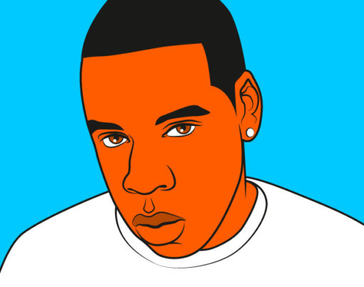Jay-Z Grafik von Henrike Ott für say say soulful hip-hop radio 890x490px